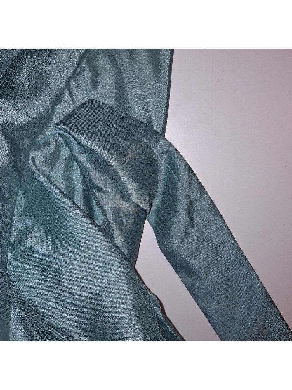 Jones Wear Slate Teal Green Cocktail Dress Size 16 - Picture 4 of 7